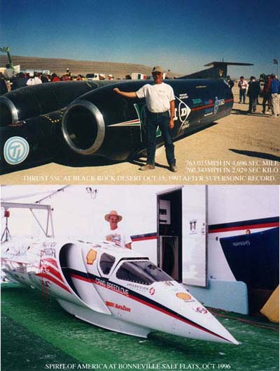 Thrust SSC the current supersonic record holder 763035 mph